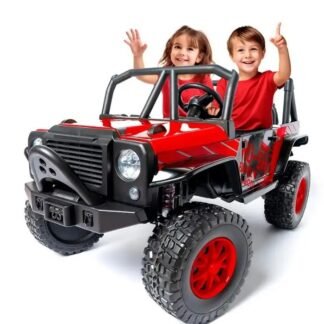 COCHE TODOTERRENO I-Rally 2 plazas. 2 MOTORES 24V, RC, ROJO - INDA681-AT