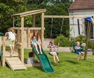 Parque infantil columpio y tobogán - Peke Cascade. BR811521