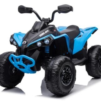 QUAD CAN-AM AZUL-NEGRO 12V, 4 MOTORES, RUEDAS GOMA, ASIENTO cuero, RC INDA96-CA002blue