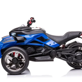 TRIMOTO Streetfighter azul de 24V, cuero, EVA, 2,4 GHz RC  INDA1162-LI-3118