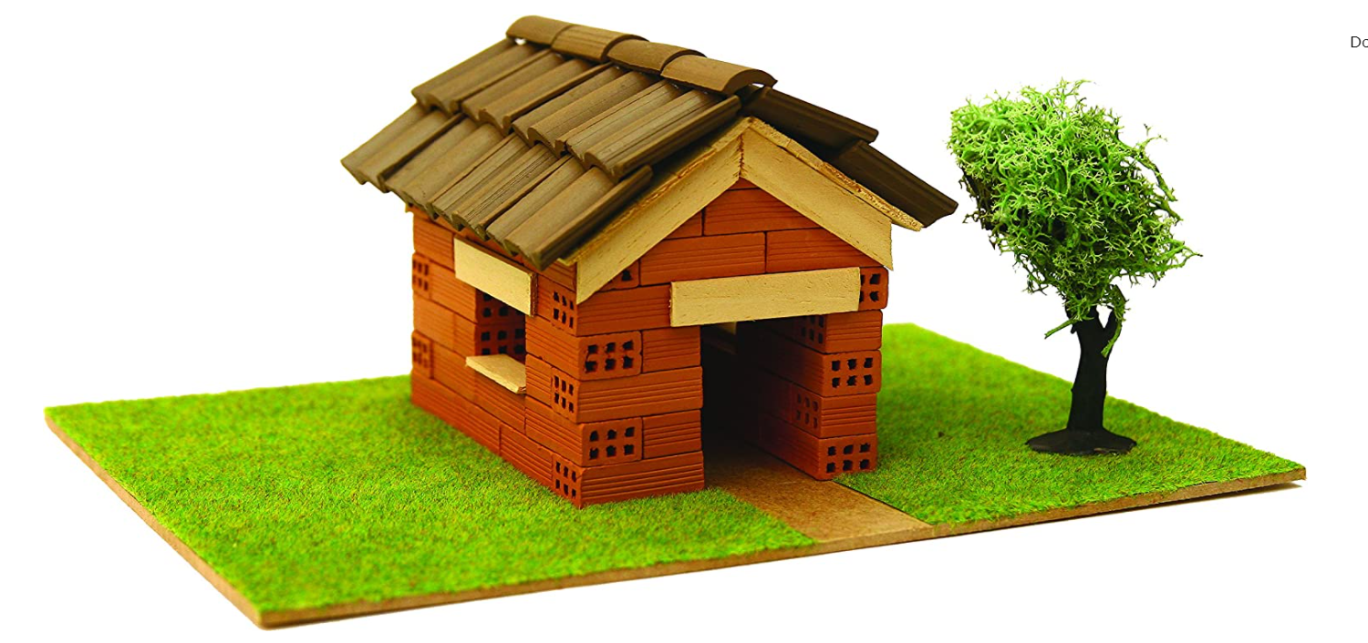 MAQUETA CASITA LADRILLOS. Iniciación. DOMUS KITS 40112. 2