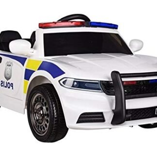 COCHE INFANTIL POLICÍA 12V, BLANCO, MANDO RC, FULL OPTION - LE3772