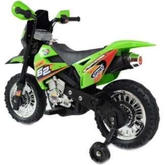 Motocross eléctrica infantil 6v All-Road touring motor, VERDE, gas en el puño - INDA470-RA-BDM0912.ZIE