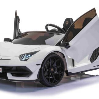 Coche eléctrico infantil 24v Lamborghini Aventador SVJ, RC 2.4GHz, 2 plazas  INDA84-SX2028WT