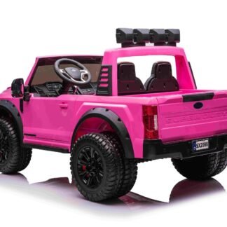 COCHE ELECTRICO 24V INFANTIL, FORD SUPER DUTY 4X4 24V, ROSA-PINK, 2 PLAZAS, ASIENTO Polipiel - INDA693-BNDUTYBLACK