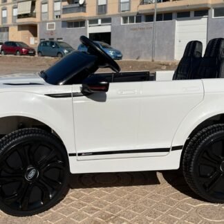 COCHE LAND ROVER EVOQUE 12V, 4 MOTORES, RC, ASIENTO CUERO, RUEDAS GOMA - INDA112-BN-EVOQUE4M
