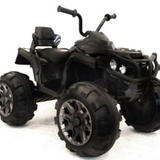 Quad 12v negro, mando a distancia 2.4ghz, asiento Piel, ruedas de plástico -  INDA970-LI-906Dzw