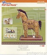 Think-Enjoy SP07-0160 - Caballo de Troya - Maqueta de Cartón - Puzzle 3D