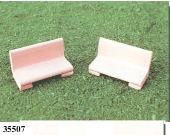 2 BANCOS MOBILIARIO JARDÍN MINIATURA PARA MAQUETAS. KERANOVA 350507