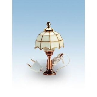 ARTESANÍA LATINA 12977. LÁMPARA BLANCA TIFFANY MINIATURA PARA CASA MUÑECAS