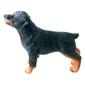 PERRO MINIATURA ROTTWEILER PARA CASAS DE MUÑECAS. ARTESANÍA LATINA 13270