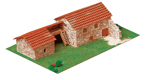MAQUETA DE PIEDRA AEDES 1415, CASA DE LABRANZA.