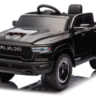 CAMIONETA 12V PARA NIÑOS, DODGE RAM, 4 MOTORES, RC PARENTAL, NEGRO, 1-5 AÑOS  INDA1014-LE-20904