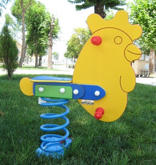 MUELLE INFANTIL EN FORMA DE GALLO PARA PARQUES PÚBLICOS. REF ASL_297