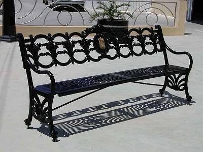 VENTA DE BANCO FUNDICION PARA MOBILIARIO URBANO DE EXTERIOR. MODELO "CARTAGO NOVA". REF ASL_438. LONGITUD 2 METROS