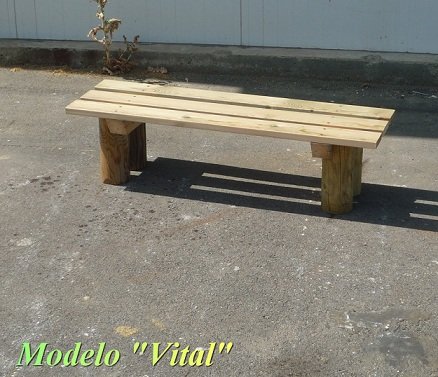 VENTA BANCO INFANTIL DE MADERA PARA EXTERIOR O JARDIN, MODELO INFANTIL "VITAL"