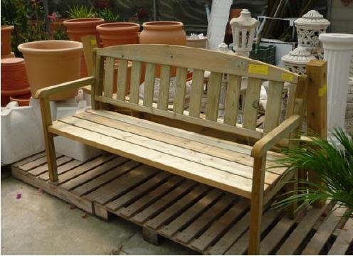 BANCO JARDIN DE TRES PLAZAS - MODELO MILAN