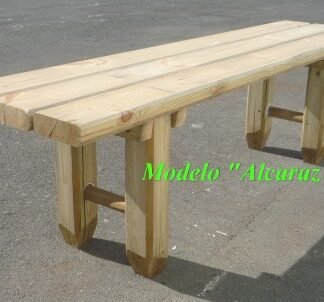 BANCO DE MADERA PARA JARDÍN MODELO ALCARAZ 220CMS