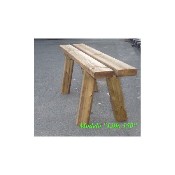 BANCO DE MADERA TRATADA, EXTERIOR MODELO LILLO 150