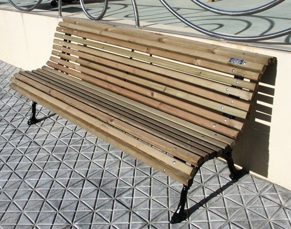 BANCO DE MADERA LISTONADA (POSIBILIDAD VARIOS COLORES), ASL_418