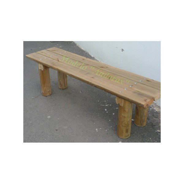 BANCO DE MADERA PARA EXTERIOR. MADERA RÚSTICA, M. ANDARAX 180