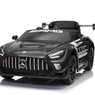 Mercedes-Benz GT3 AMG 12V neumáticos goma, asiento cuero, RC, NEGRO - INDA1090-LE-15908