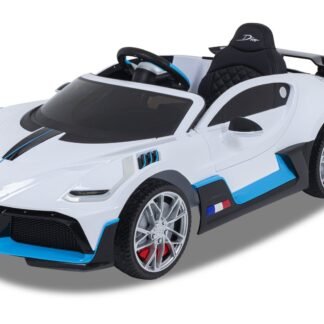 COCHE BUGATTI DIVO 12V BLANCO Y AZUL, FULL OPTION - AC-KIBUGATTIWHITE