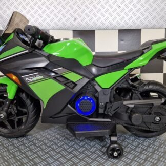 venta Moto eléctrica 12v para niños, Ninja, VERDE, ruedas goma -   INDA889-c4ks077