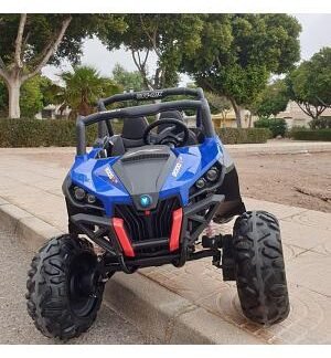 VENTA BUGGY 4X4 BATERIA 12v INFANTIL, 2 PLAZAS, 4 MOTORES, AZUL, pantalla mp4 INDA127-XMX-603blue
