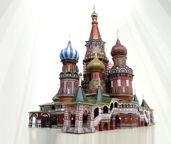 KIT MAQUETA CARTÓN CONSTRUCCIÓN: "MONUMENTO HISTÓRICO CATEDRAL DE SAN BASILIO". CLEVER PAPEL REF 14195