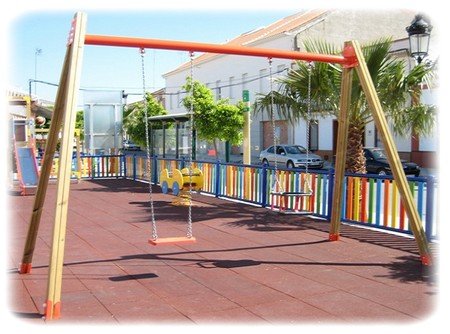 COLUMPIO MADERA Y ACERO, USO PÚBLICO, 1 NORMAL Y 1 DE BEBÉ. ASL_225E