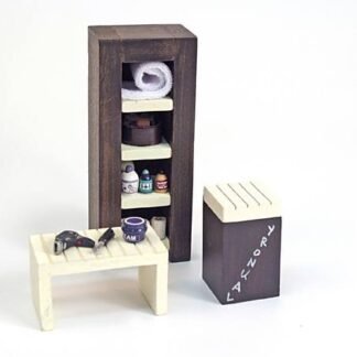 ARTESANÍA LATINA 11241. MUEBLES Y UTENSILIOS DE BAÑO MINIATURA CASA DE MUÑECAS