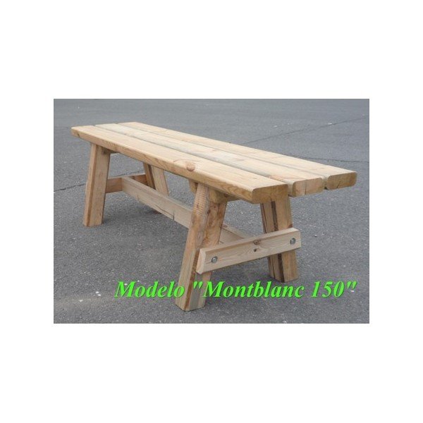 BANCO DE JARDÍN, MADERA DE PINO TRATADO M. MONTBLANC - MB150
