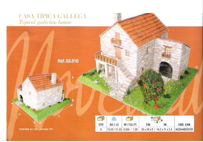 MAQUETAS CUIT 3510- KIT CASA RURAL GALLEGA. MINIATURA ESCALA HO