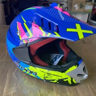 VENTA CASCO AZUL INFANTIL DE MINIMOTO, TALLA 51-52cms (3 A 6 AÑOS) POLO-210_Y52_AZU