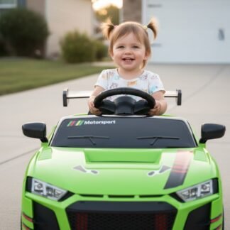 COCHE 12V PARA NIÑOS CAR-915 BUFI LITTLE, 1-3 AÑOS, RC, verde - INDA1224-LE-27011
