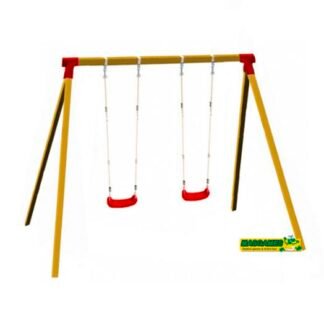 Columpios de madera - Columpio doble Karai rojo. MA700040/R