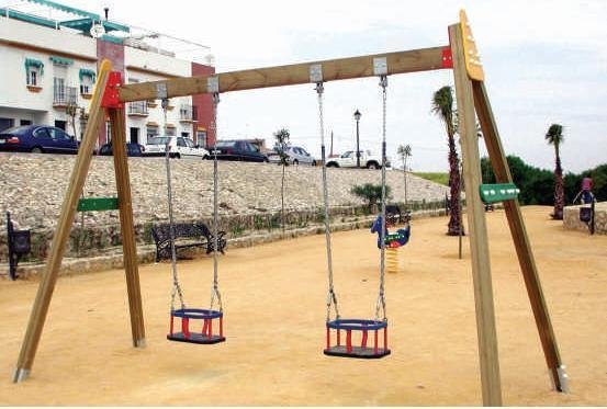 Columpio con dos asientos para bebes, homologado uso publico REF ASL_225B