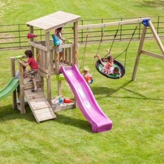 Parque infantil de madera, Cascade con columpio doble. BR811501