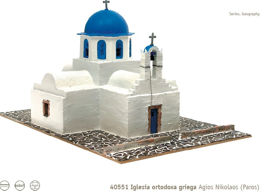 MAQUETA PIEDRA DOMUS 40551, Iglesia ortodoxa griega Agios Nikolaos, Paros