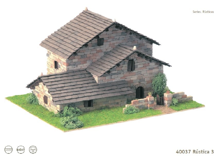 KIT MAQUETA CASITA DE PIEDRA A ESCALA RÚSTICA 3, DOMUS KITS 40037