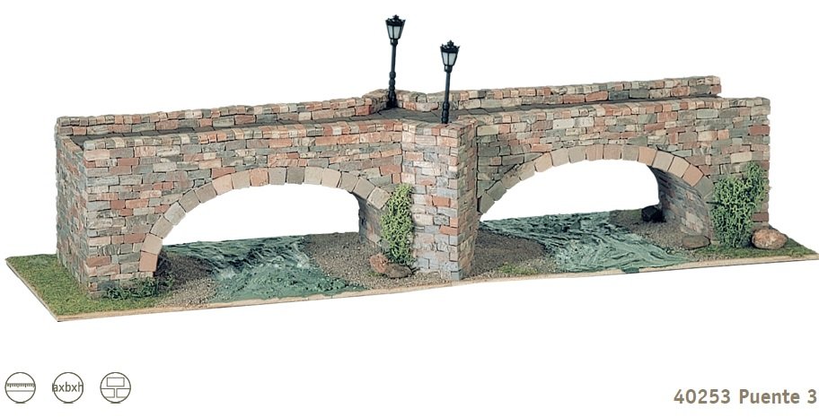 Kit maqueta puente 3, DOMUS 40253. Kit piedra