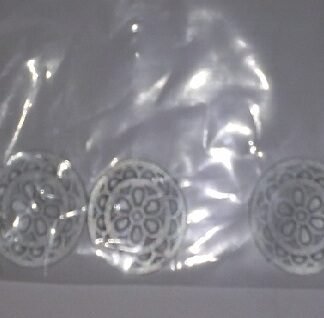 Domus Kits 3710, Set de 3 unidades rosetón liño de 1,7cms diámetro.