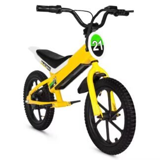 VENTA Bicicleta electrica balanceo 16" 36V, AMARILLO, 5-9 AÑOS INDA870-MALC-BALANCEO16