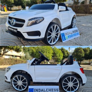VENTA COCHE INFANTIL Mercedes LITTLE GLA45 12V, BLANCO, FULL OPTION,1 A 3 AÑOS -  INDA155-GLA45wt