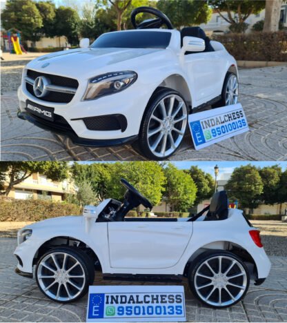 VENTA COCHE INFANTIL Mercedes LITTLE GLA45 12V, BLANCO, FULL OPTION,1 A 3 AÑOS - INDA155-GLA45wt
