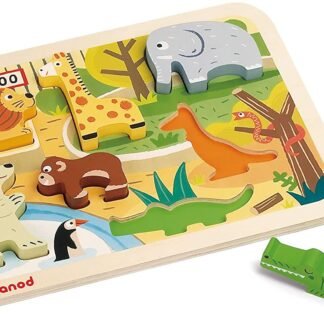 Janod J07022 - Chunky Puzzle de madera, Zoo