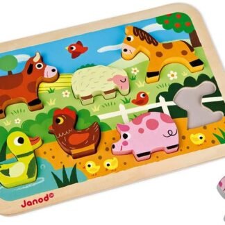 Janod J07055 - Chunky Puzzle de madera, Granja