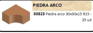 Keranova 30823. Set 25 piedras arco R15. de cerámica miniatura