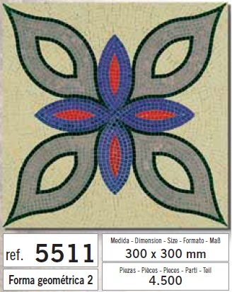 MOSAICO DE PIEDRA FORMAS GEOMÉTRICAS 2- AEDES 5511
